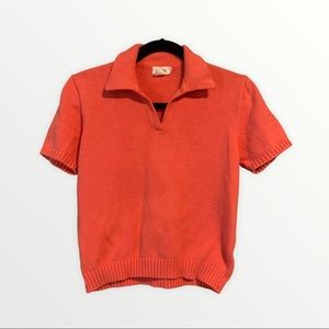 J. Crew Coral Short Sleeve Sweater Top